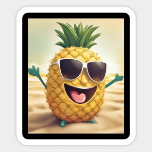 Pineapple loves summer Sticker